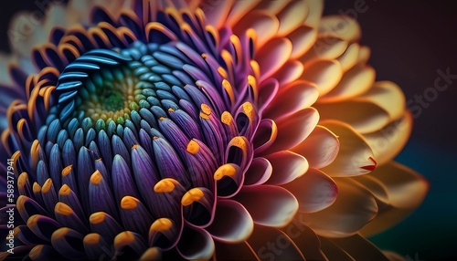 Close-up of Beautiful Flower Background  Made with Generative AI