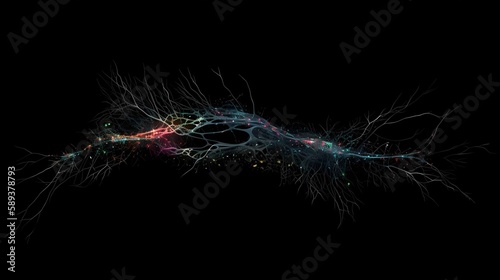 Surreal Neuron Void Background, Made with Generative AI