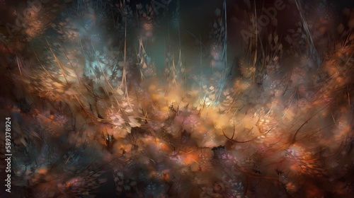 Surreal Neurons and Crystals Background, Made with Generative AI © Mohammad
