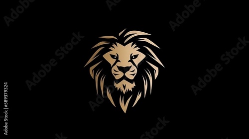 Stylized Lion Logo  Made with Generative AI