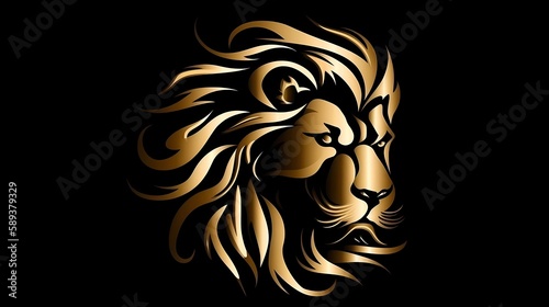 Roaring Lion Logo  Made with Generative AI