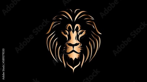 Stylized Lion Logo  Made with Generative AI