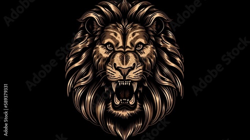 Roaring Lion Logo, Made with Generative AI