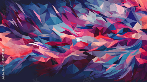 colors forming a dynamic and visually stunning pattern. digital art illustration. generative AI