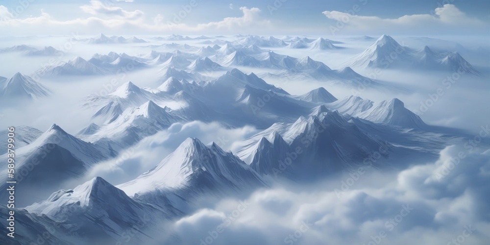 Stunning Mountain Range Landscape Background, Made with Generative AI