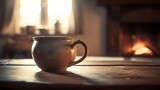 Thoughtful Cup of Coffee Background, Made with Generative AI