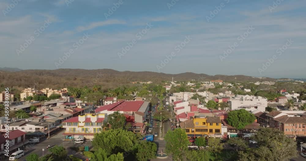 aerial view of the La Crucecita Center in Bahías de Huatulco. aerial view of the La Crucecita Center in Bahías de Huatulco.