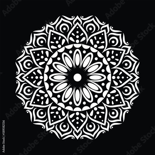 Decorative mandala for pattern  decorative  elements  Henna  Mehndi vector template