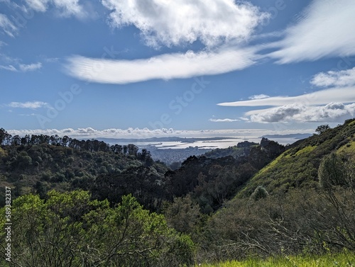 view of the San Francisco Bay Area on the way to Charles Lee Tilden Regional Park, California photo