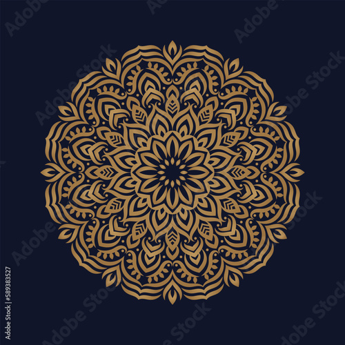 Luxury mandala background with golden arabesque, Decorative mandala for print, poster, cover, brochure, flyer, banner © sabbir