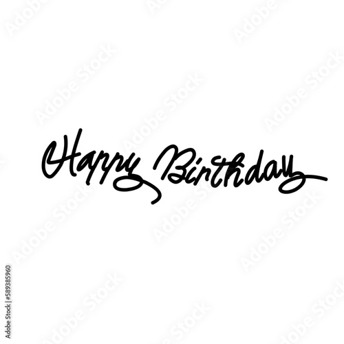 Happy Birthday lettering