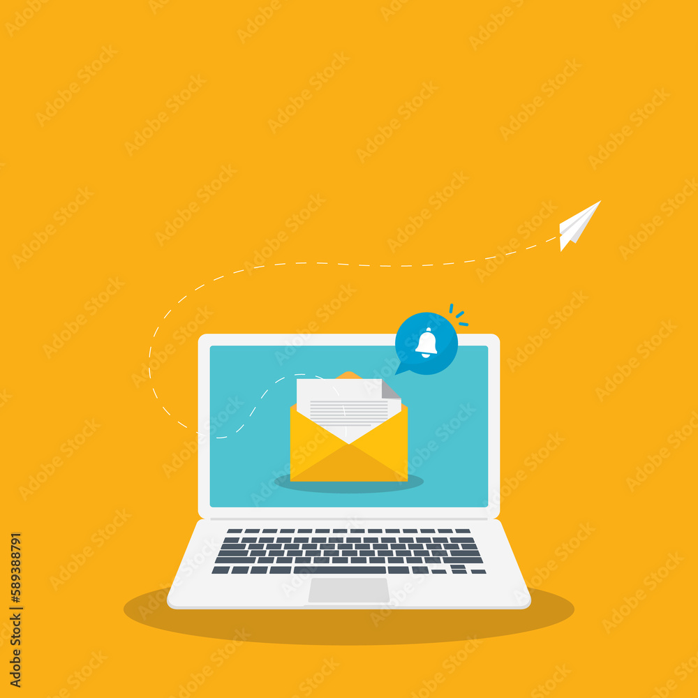 Newsletter. Illustration of email marketing. subscription to newsletter, news, offers, promotions. a letter and envelope. subscribe, submit. send by mail. Newsletter. Illustration of email marketing. subscription to newsletter, news, offers, promotions. a letter and envelope. subscribe, submit. send by mail.