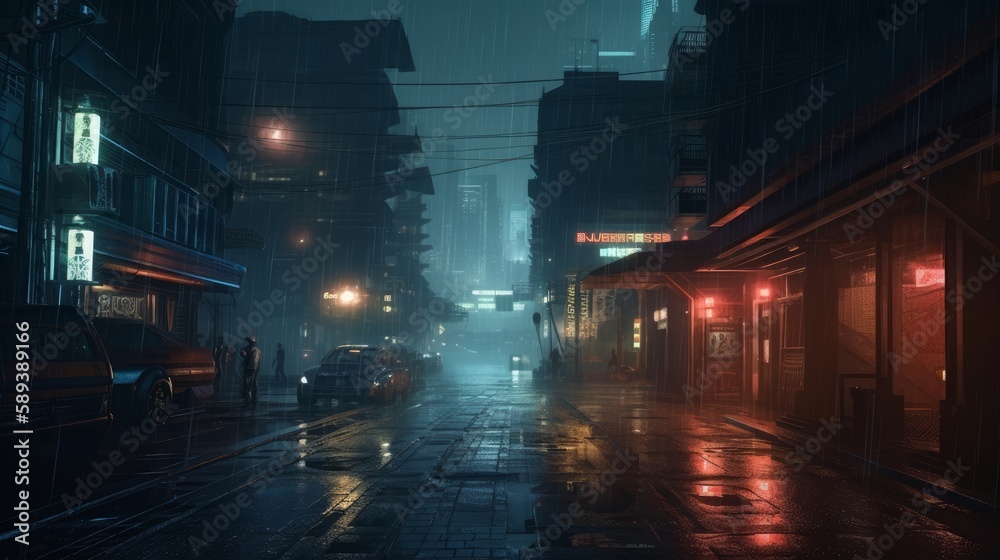 A Cyberpunk Winter Wonderland AIPowered Metropolis Glowing with Neon