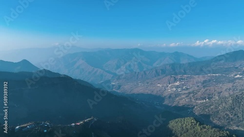 view of the mountains range in Ariel View