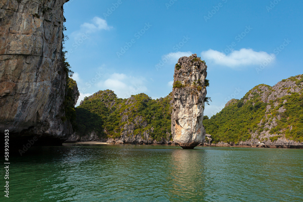 Halong Bay, Vietnam. Unesco World Heritage Site. Most popular place in Vietnam