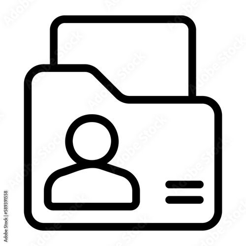 portfolio line icon