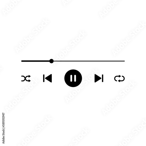 Media Player Control Button