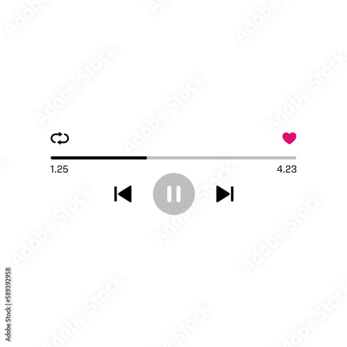 Media Player Control Button