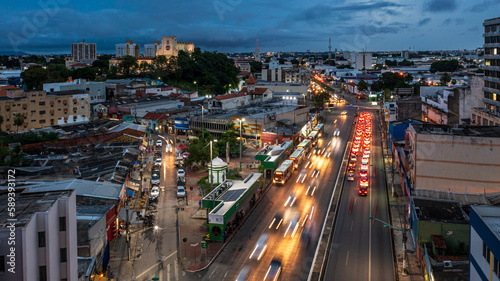 Fotografia aérea de área urbana de Cuiabá, capital do Mato Grosso