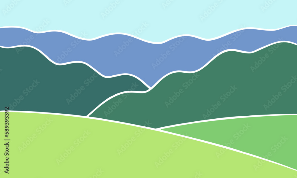 Background with abstract mountain landscape