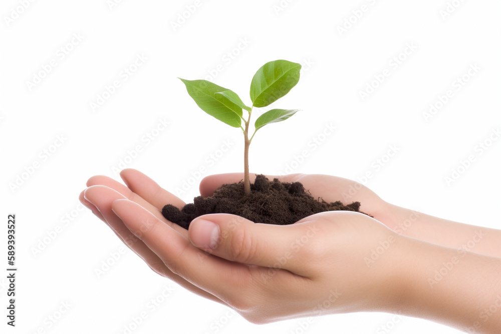 a tree that grows in human hands. Generative AI a tree that grows in human hands. Generative AI