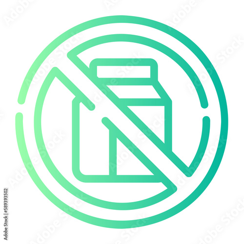 no milk gradient icon