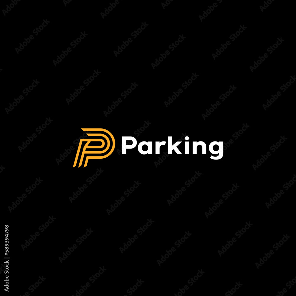 Obraz premium Letter P Simple Monogram Logo