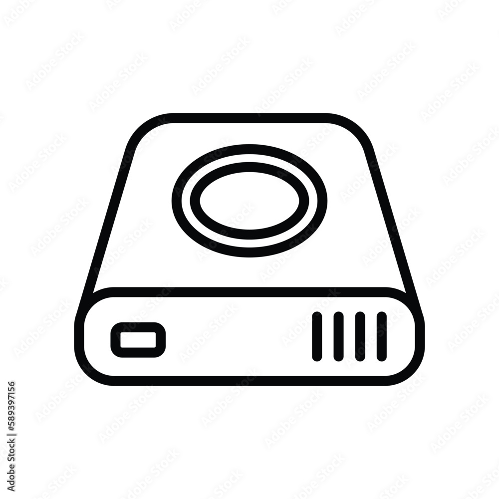 hard disk drive icon vector design template in white background hard disk drive icon vector design template in white background