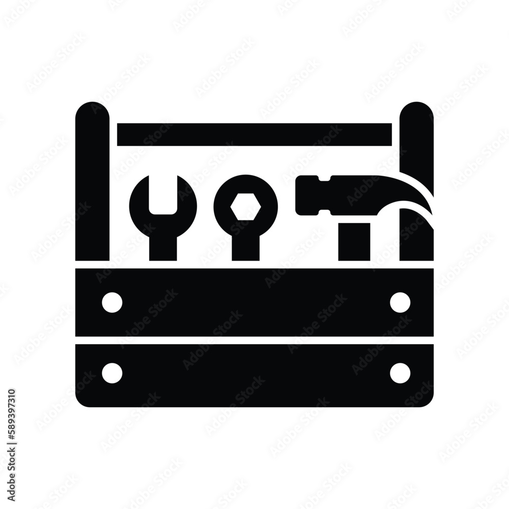 toolbox icon vector design template in white background toolbox icon vector design template in white background