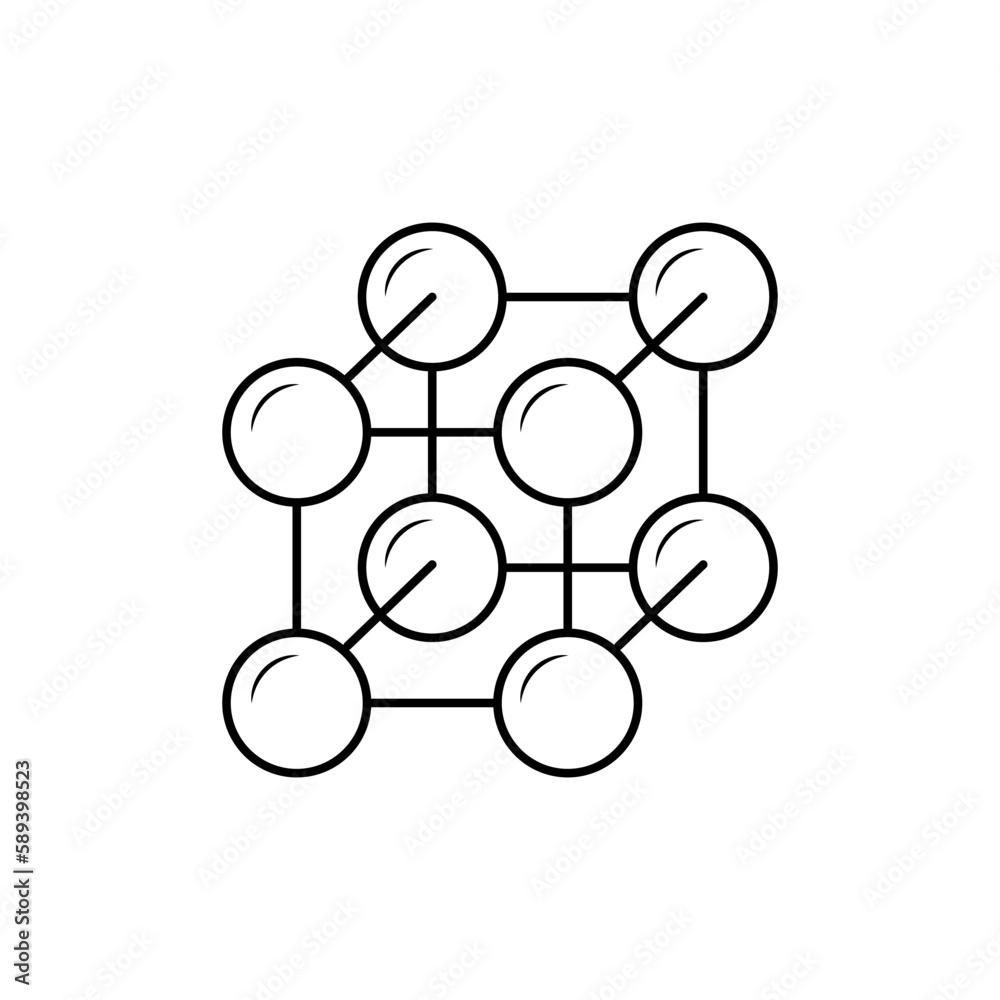 Atom, Molecule Icon - Vector, Sign and Symbol for Design, Presentation, Website or Apps Elements. Atom, Molecule Icon - Vector, Sign and Symbol for Design, Presentation, Website or Apps Elements.