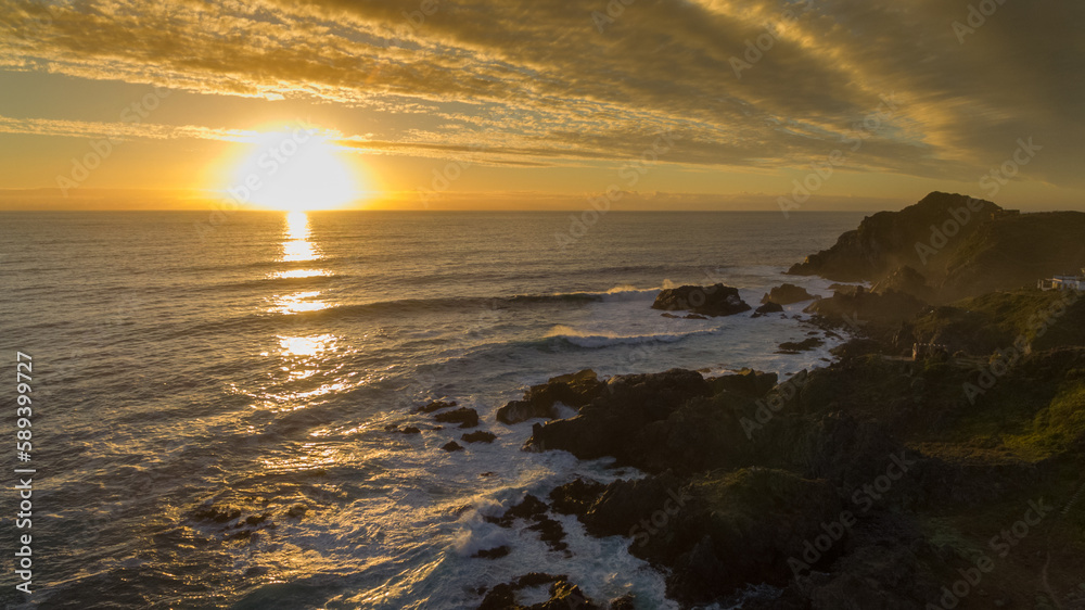 sunset over the sea