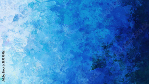 青の水彩グラデーション背景