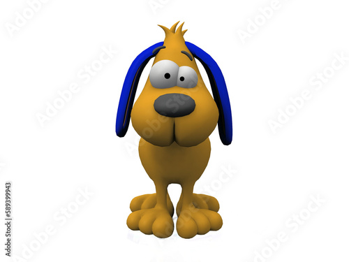 dog on a white background.