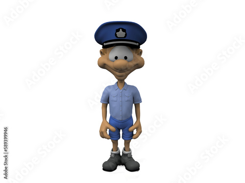 policeman on a white background.