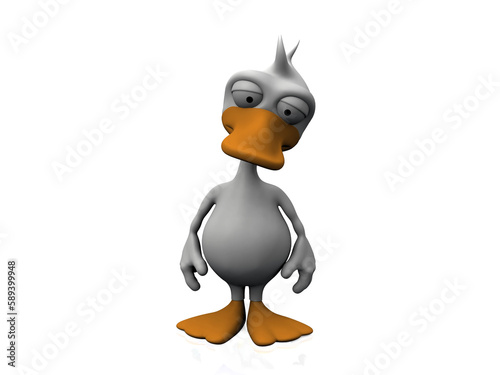 duck on a white background.