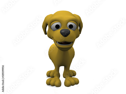 dog on a white background.