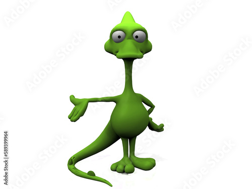 lizard on a white background.