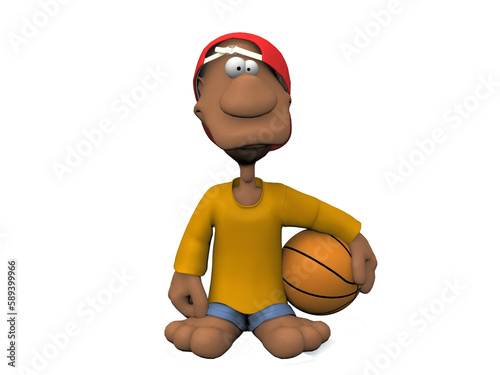 basketball player on a white background.