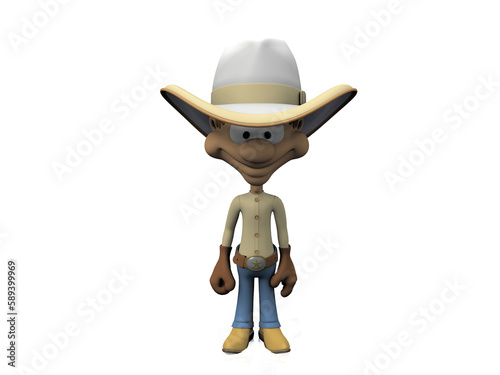 cowboy on a white background.