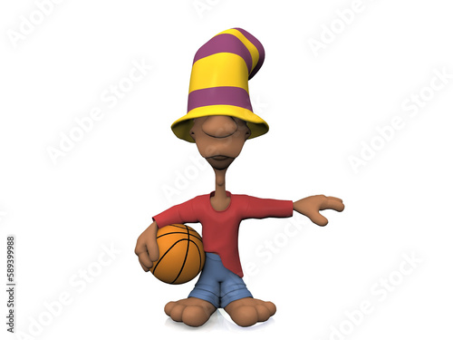 basketball player on a white background.