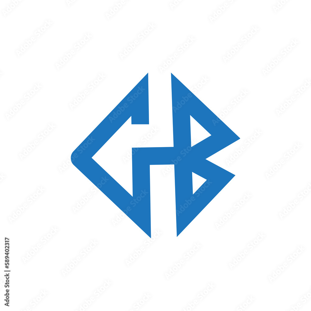 GB Rectangle logo design with blue color. Gb vector logo design. GB Rectangle logo design with blue color. Gb vector logo design.