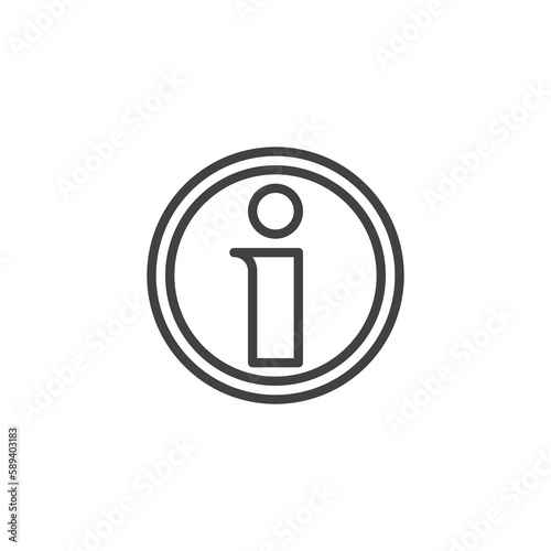 Information sign line icon