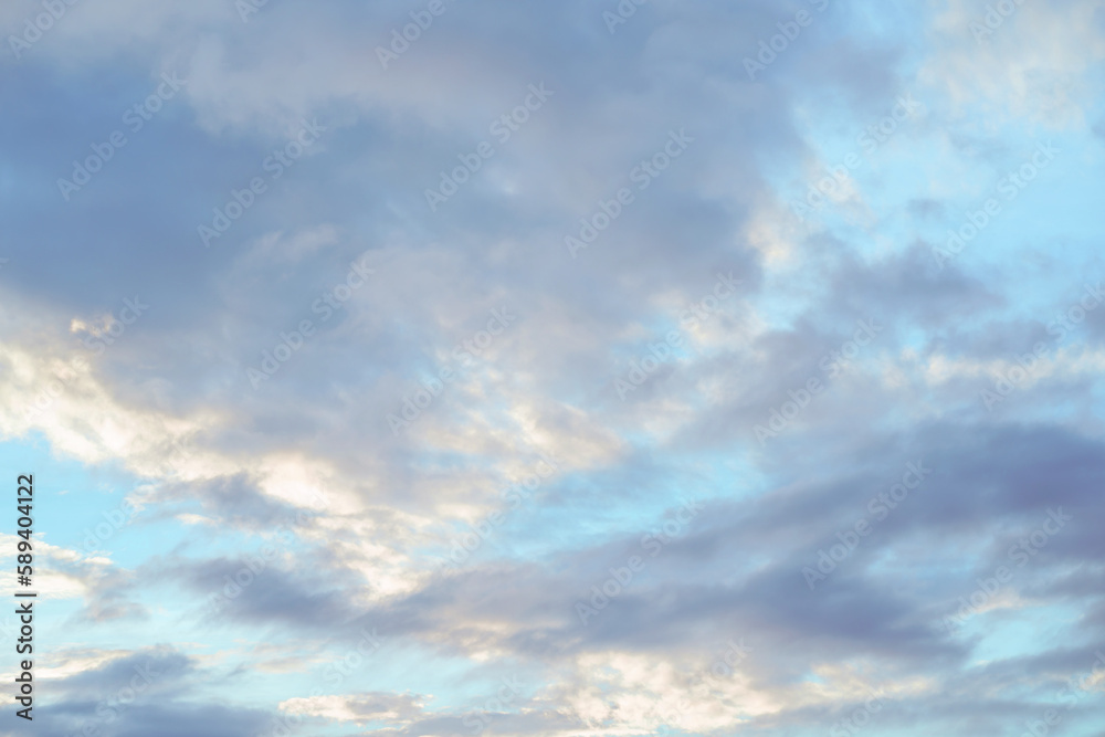 Blue sky and clouds for backgrounds.