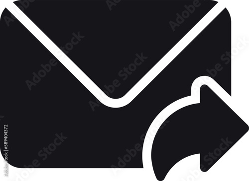 The Forward Message icon is a symbol used to represent the action of forwarding or sharing a message to another person or group