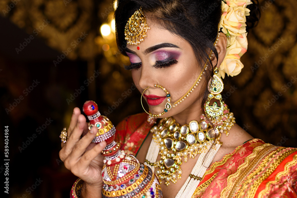 Magnificent Young Indian Bride In