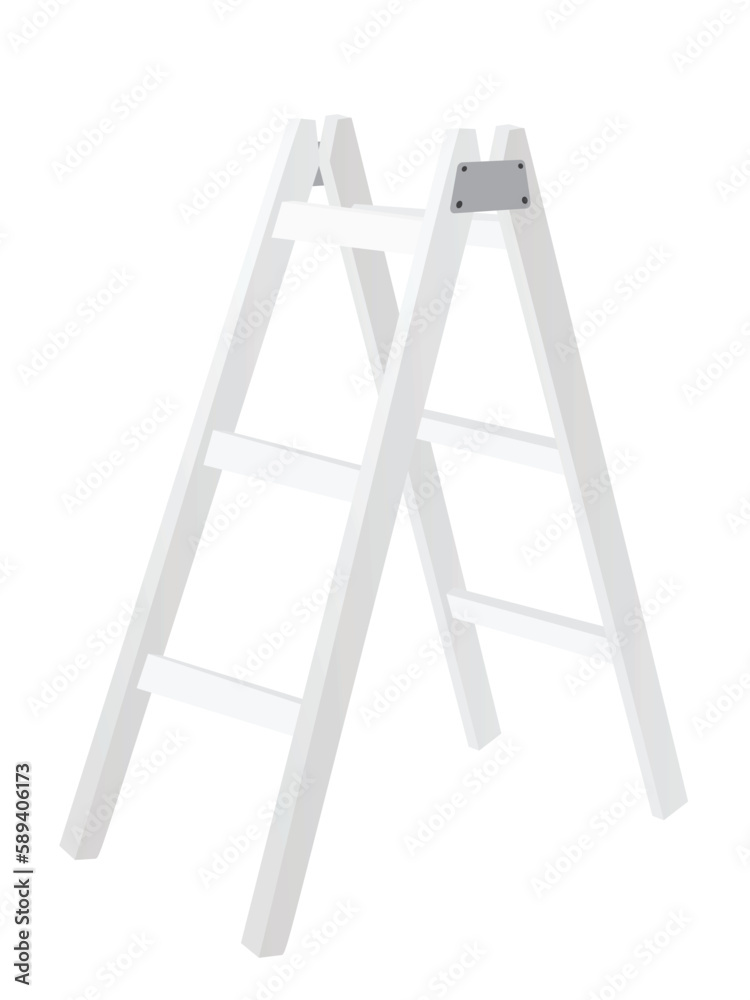 White home ladder. vector illustration White home ladder. vector illustration