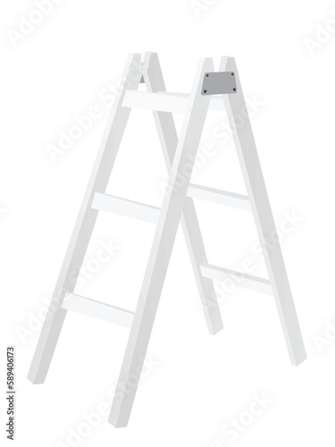 White home ladder. vector illustration