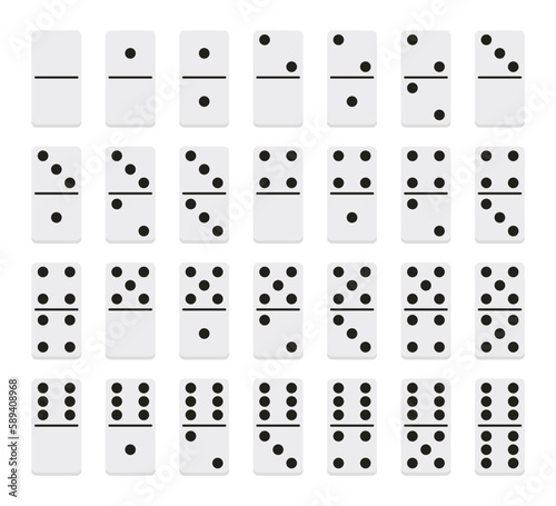 Vcetor Set Of Flat Dominoes
