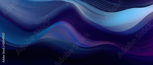 Blue abstract wave, Water surface. Blue abstract background. Generative AI
