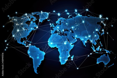 Worldmap Technology Network. Generative AI 